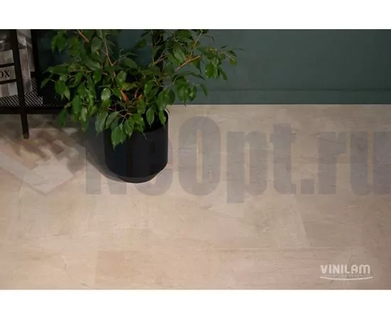 Виниловая плитка Vinilam Ceramo Stone Бетон Белый 71615, изображение 2