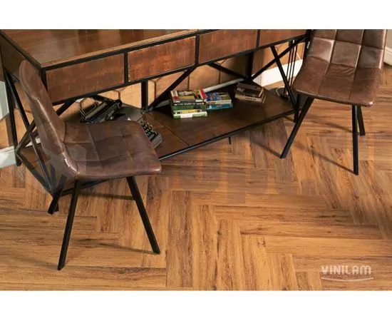 Виниловая плитка Vinilam Parquet Herringbone Паркет Де Вилль IS11210, изображение 2