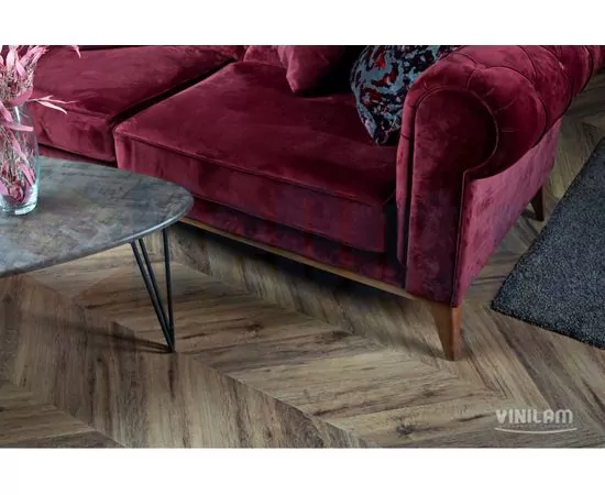 Виниловая плитка Vinilam Parquet Chevron Шеврон Лувр I107516