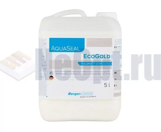 Однокомпонентный лак Berger Aqua-Seal EcoGold полуматовый, изображение 2